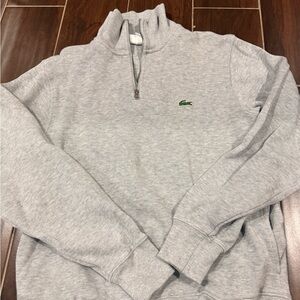 Lacoste Gray Half-Zip Sweater